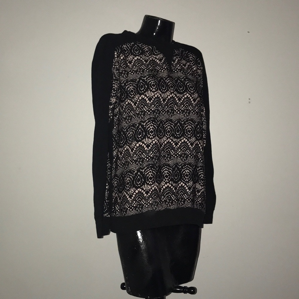 Mossimo Crewneck Sweatshirt & Chiffon Top